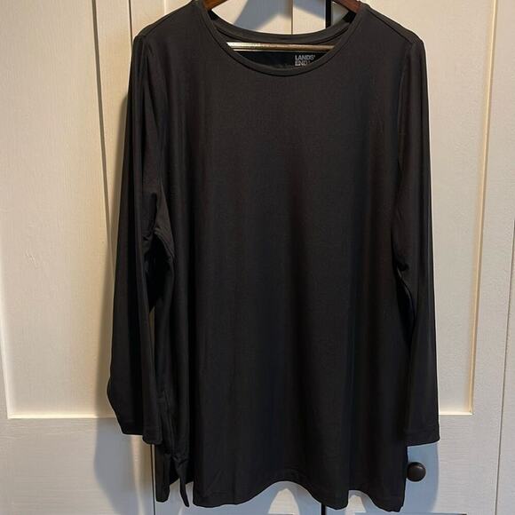 Lands End Black Active Tunic Tee Size 2X - Picture 1 of 6